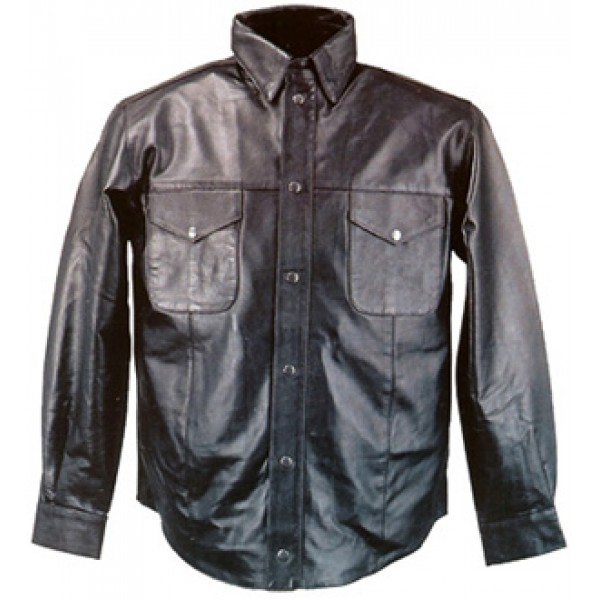 Men Leather Shirt
